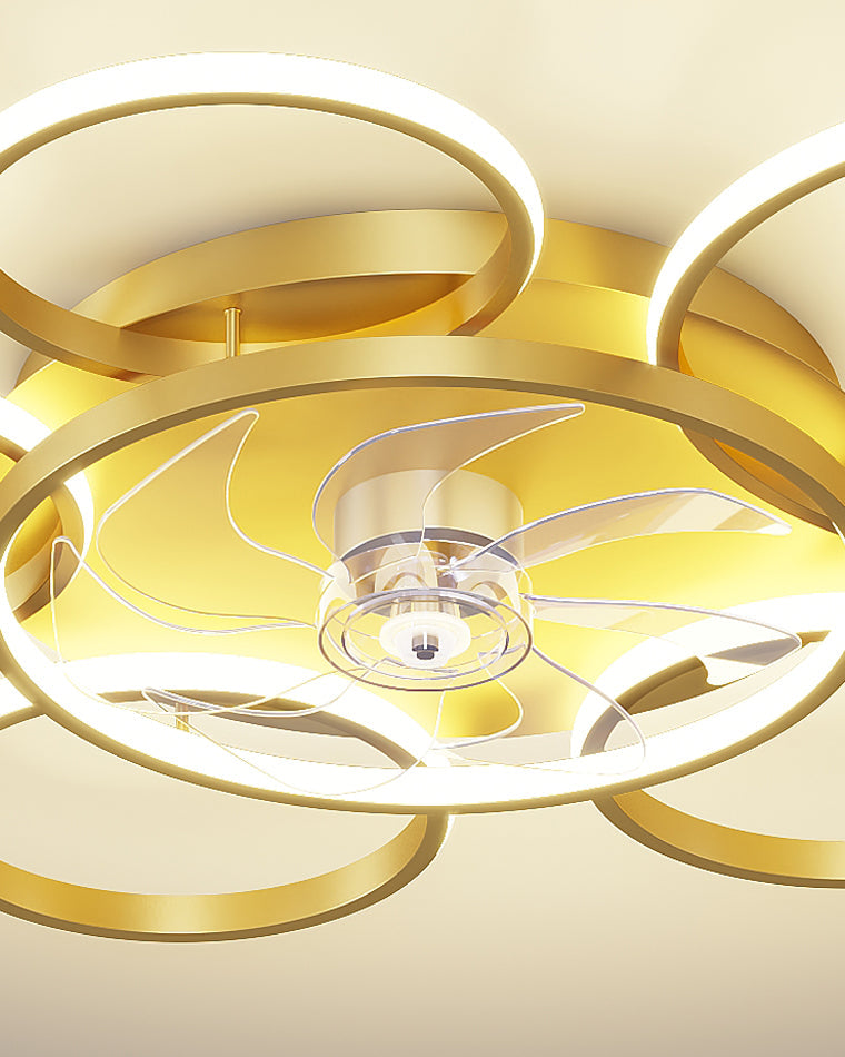 Diff Low Profile Ceiling Fan Chandelier with Remote-DF5050