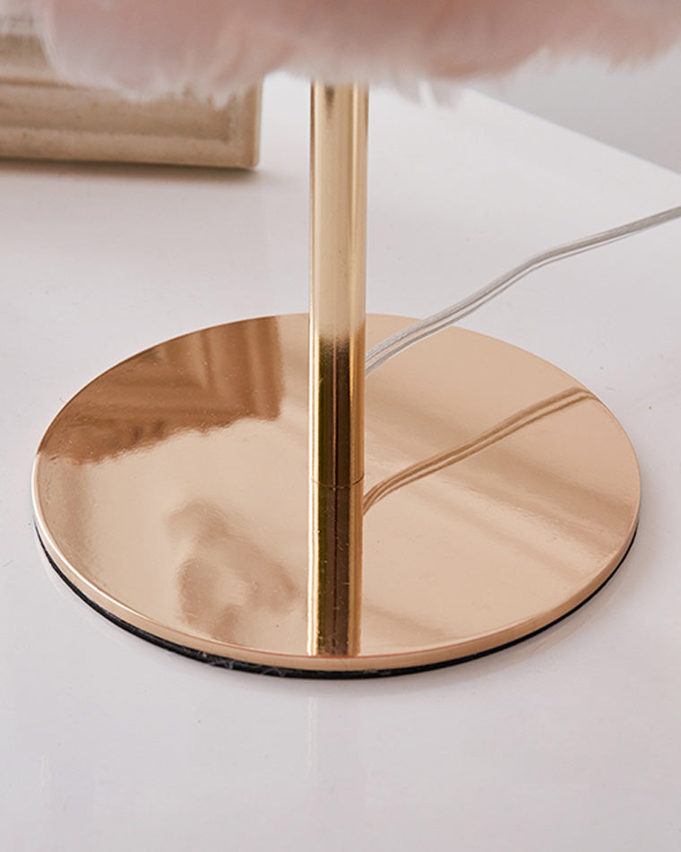 Diff Pretty Round Feather Table Night Lamp-DF8038