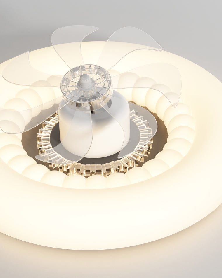 Diff Oscillating Small Low Profile Flush Mount Ceiling Fan with Remote-DF5062