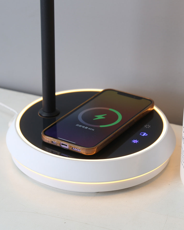 Diff Dimmable Touch Round Desk Lamp with Wireless Charger-DF8042