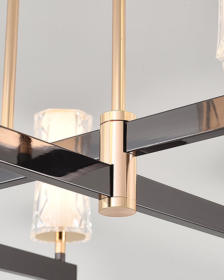 Diff Champagne Gold Acrylic Pillar Candle Chandelier-DF2276