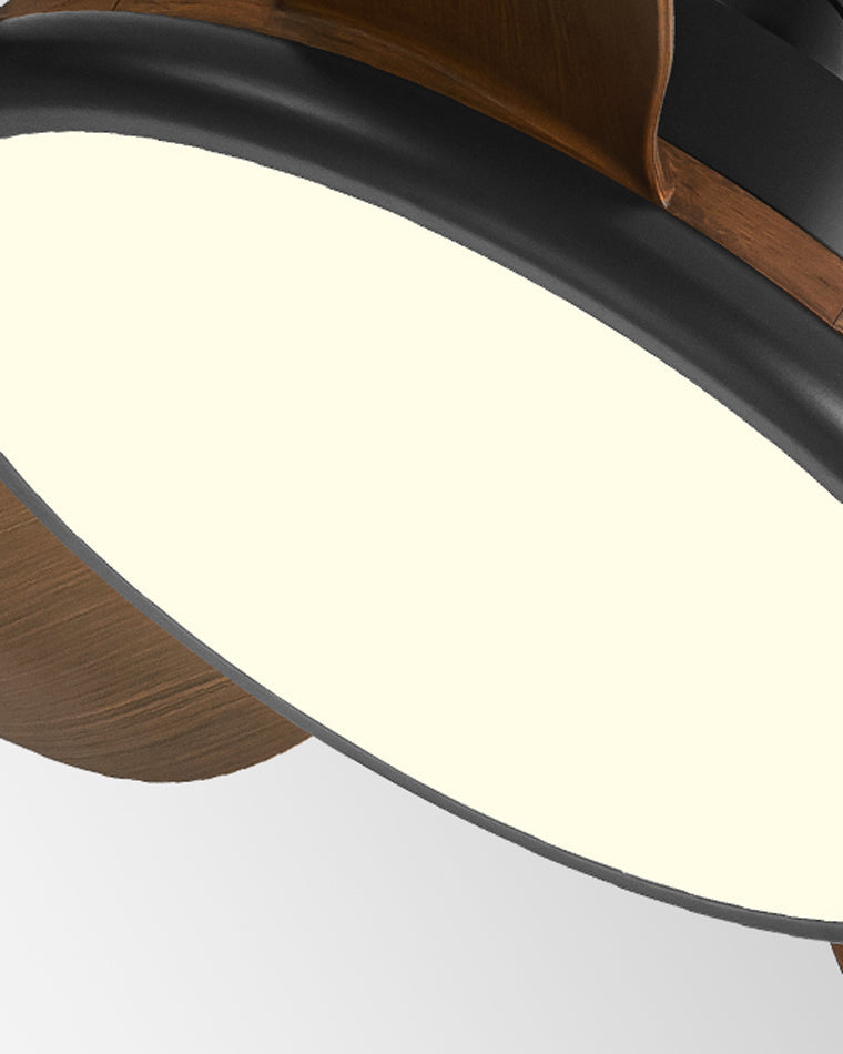 Diff 42" Wood Grain Ceiling Fan with Dimmable Light-DF5003