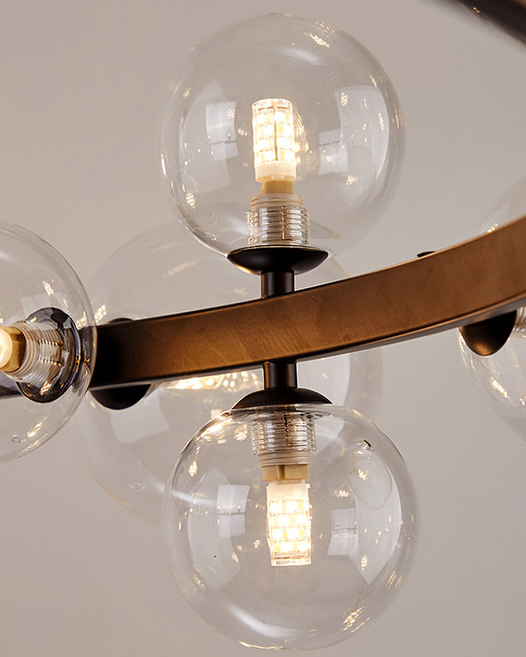 Diff Smoked Glass Bubble Circular Chandelier-DF2292