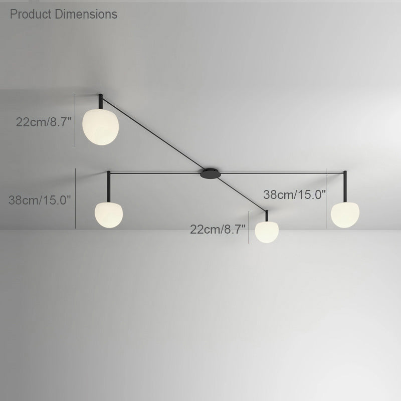 Diff Custom Frosted Glass Globe Ceiling Light-DF1029