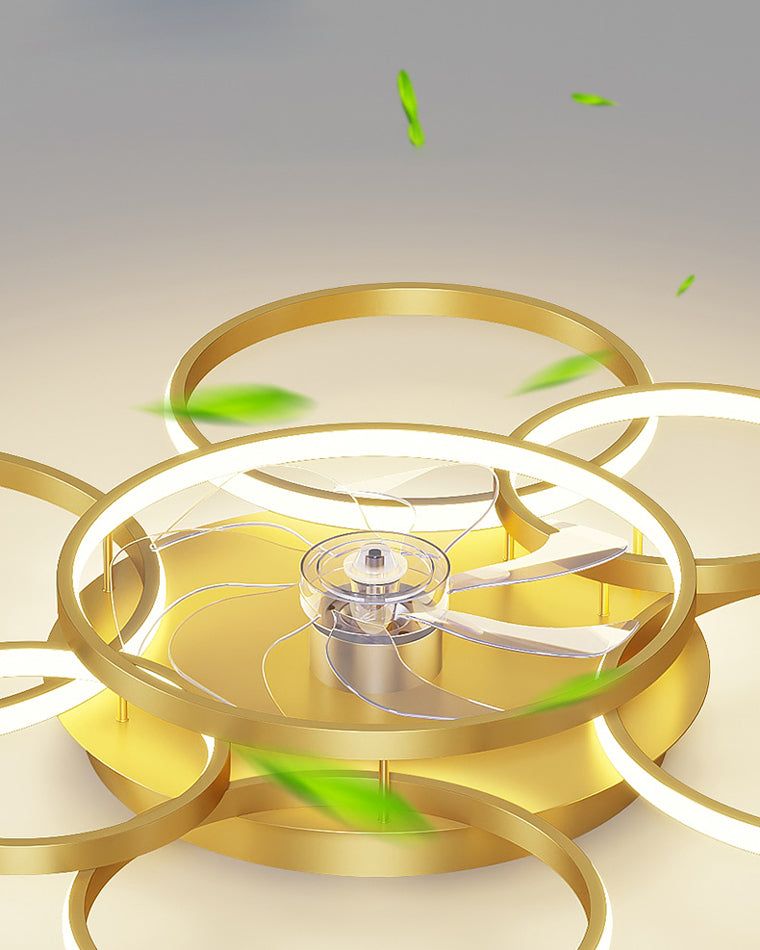 Diff Low Profile Ceiling Fan Chandelier with Remote-DF5050
