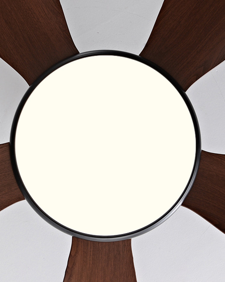 Diff 42" Wood Grain Ceiling Fan with Dimmable Light-DF5003