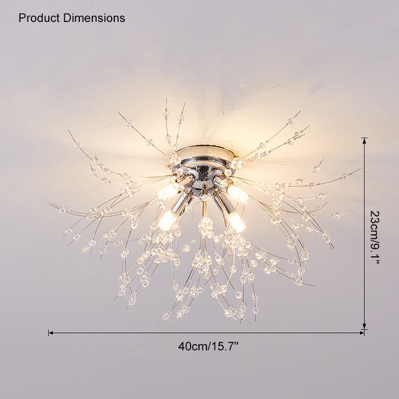 Diff Dandelion Crystal Flower Ceiling Light-DF1014