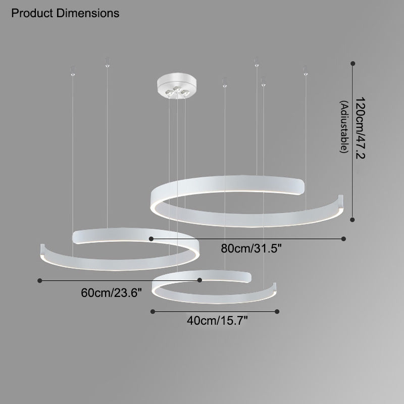 Diff Black/Gold Ring Led Chandelier-DF2009