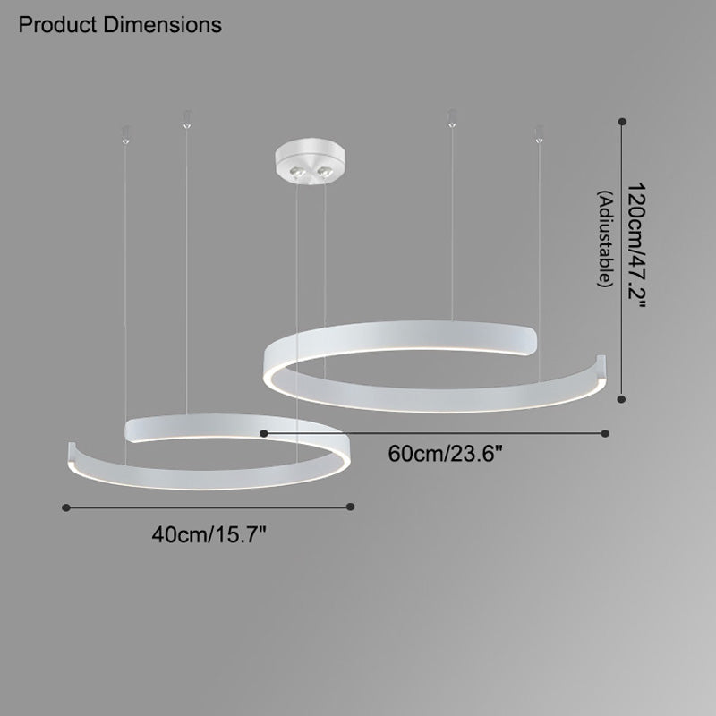 Diff Black/Gold Ring Led Chandelier-DF2009