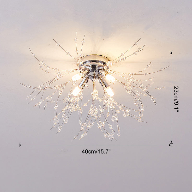 Diff Dandelion Crystal Flower Ceiling Light-DF1014