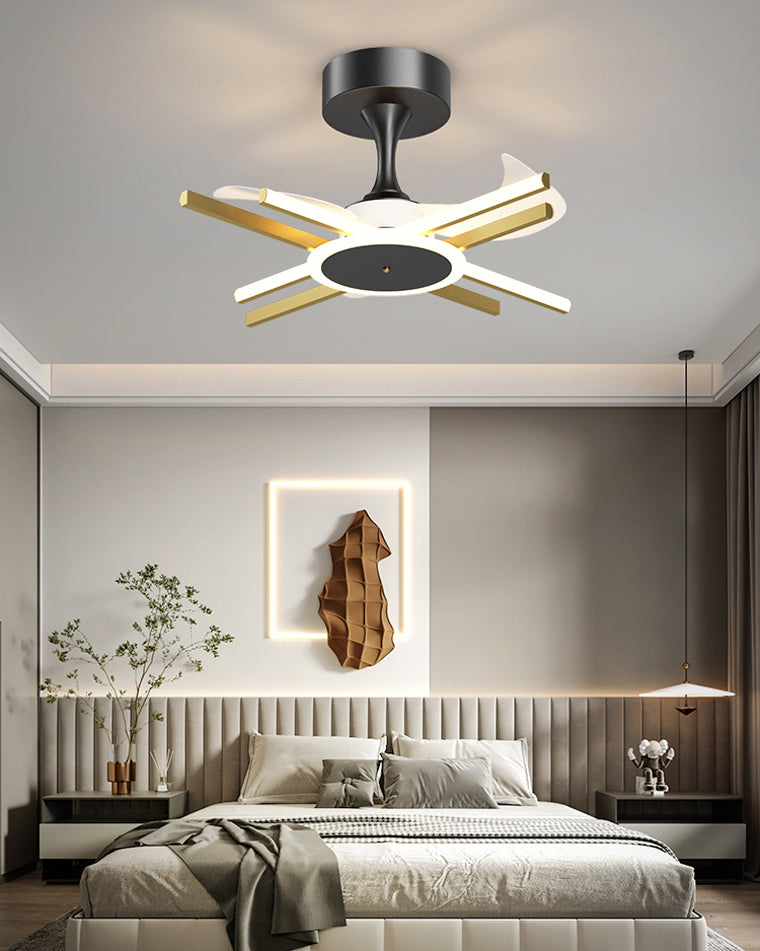 Diff Remote Ceiling Fan Chandelier with Dimmable Light-DF5047
