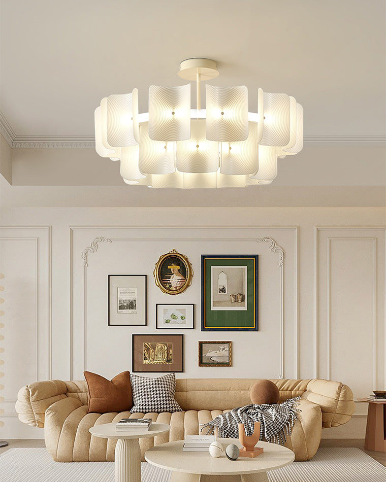 Diff White Tiered Acrylic Chandelier-DF2314