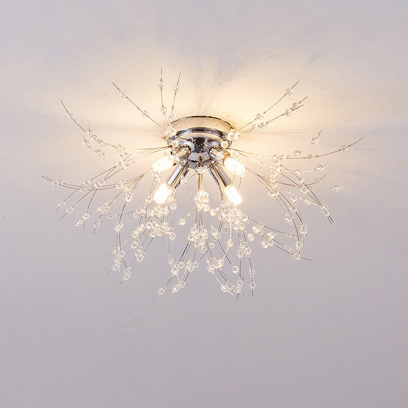 Diff Dandelion Crystal Flower Ceiling Light-DF1014