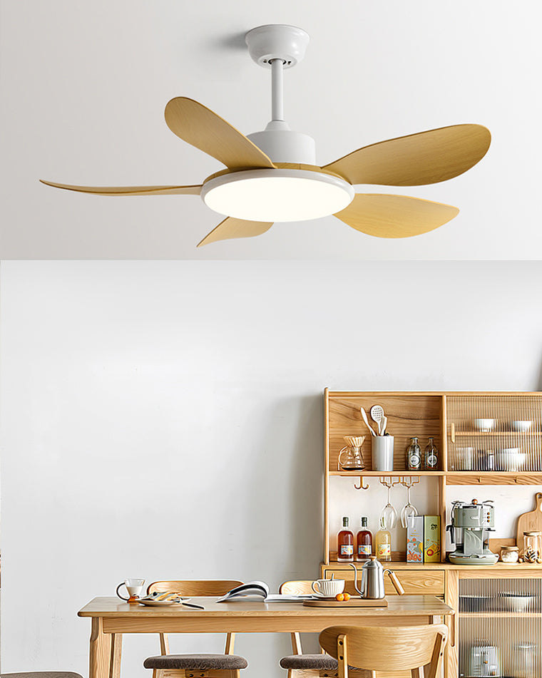 Diff 42" Wood Grain Ceiling Fan with Dimmable Light-DF5003