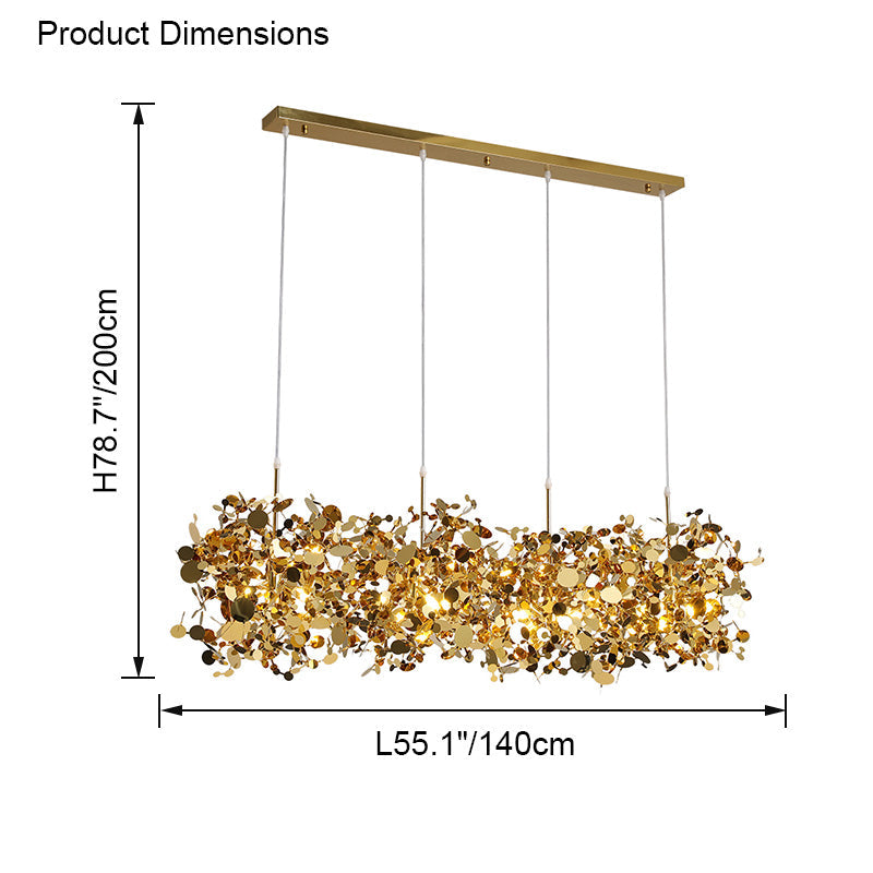 Diff Argent/Gold Cloud Multi Pendant Chandelier-DF2042