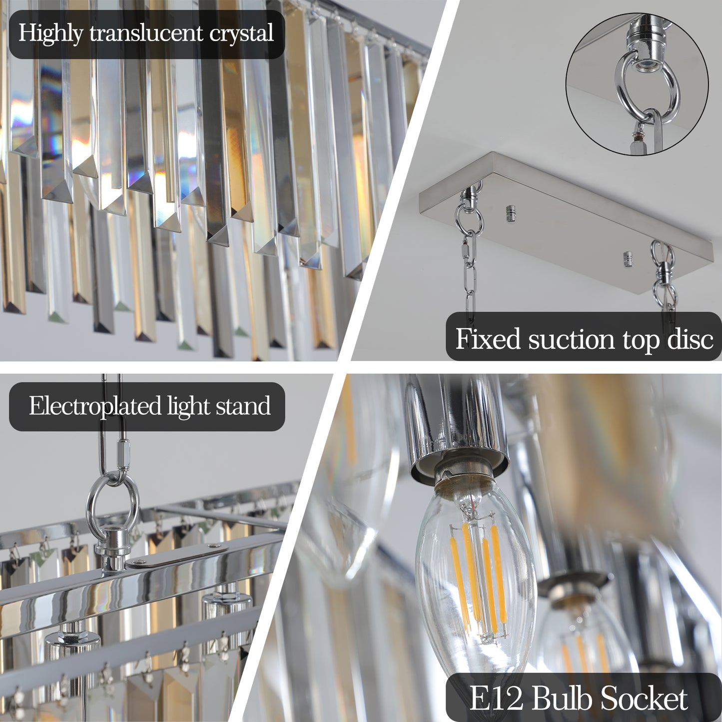 Modern Oval Crystal ceiling chandelier-DG2043