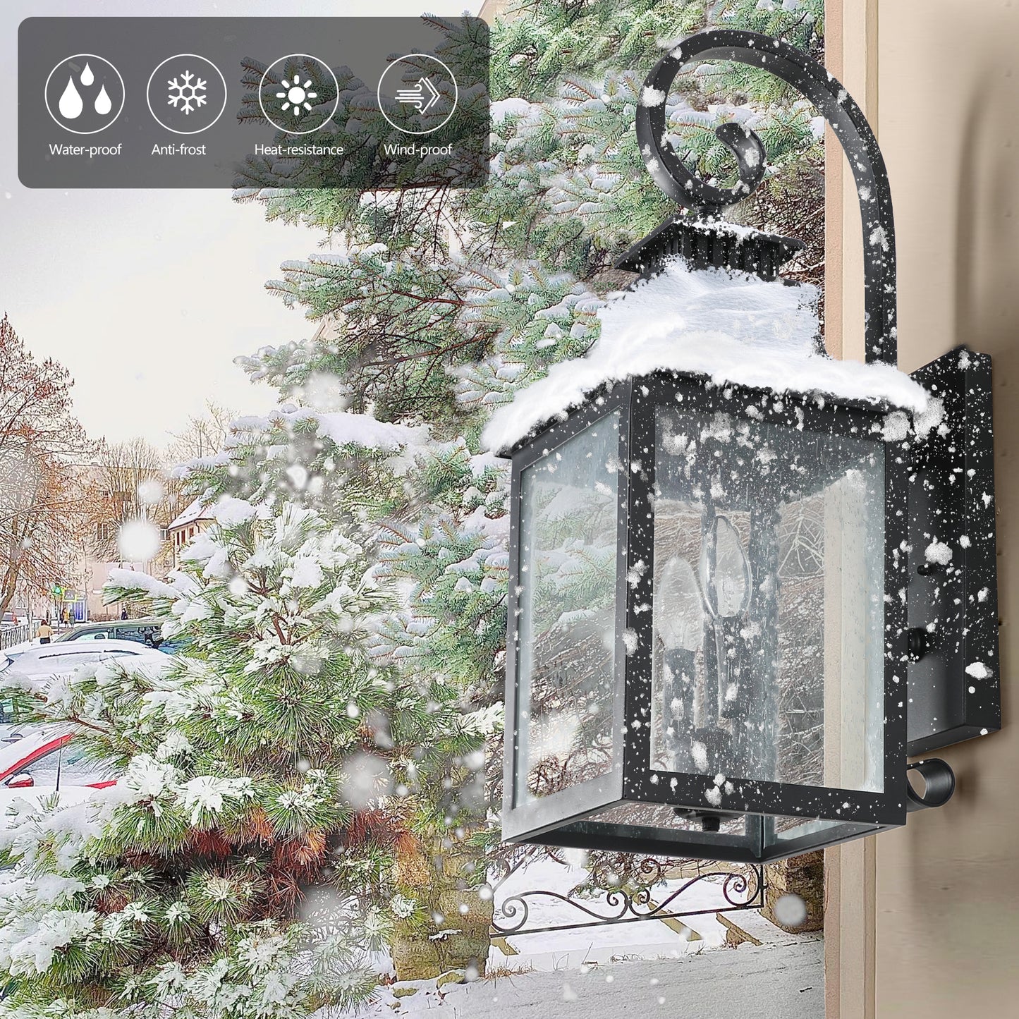 Large Outdoor Wall Lamps With Glass1pack-DG2021