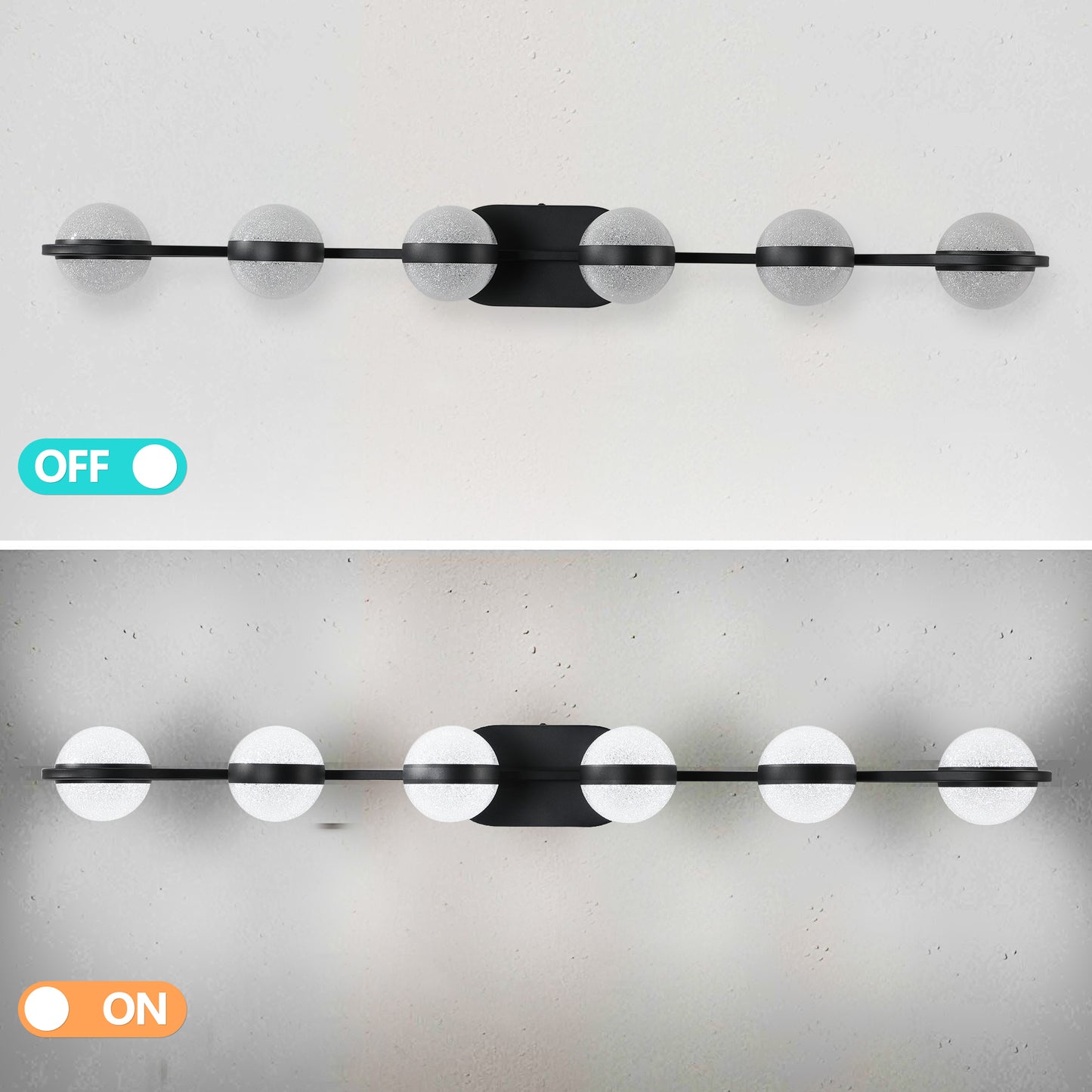 Vanity Lights With 6 LED Bulbs For Bathroom Lighting-DG2048