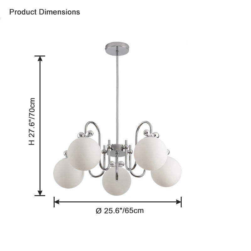Diff Frosted Glass Globe Chandelier-DF2305