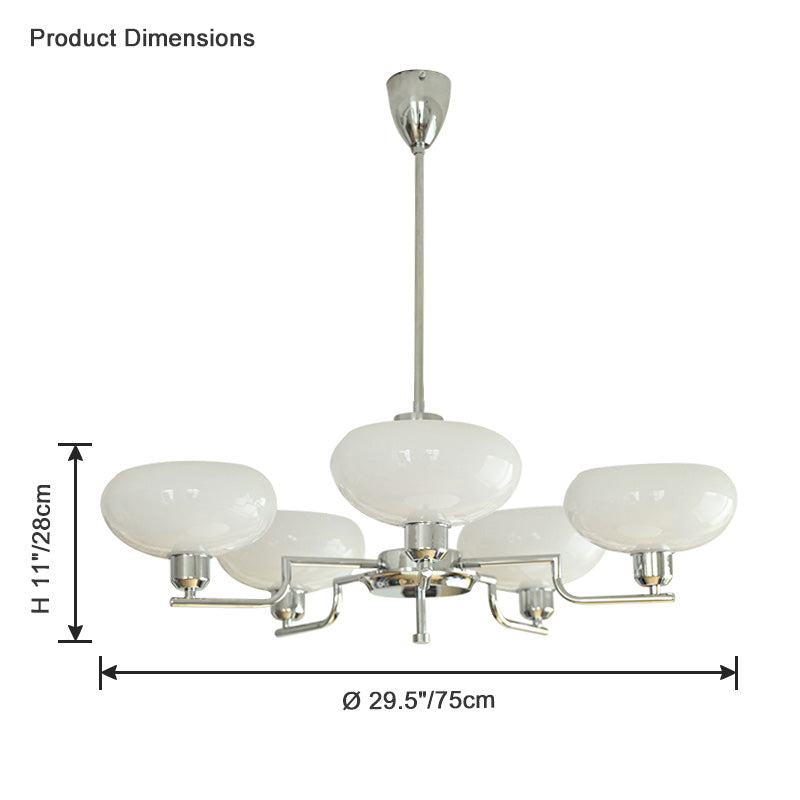 Diff 1920s Milk Glass Chandelier-DF2301