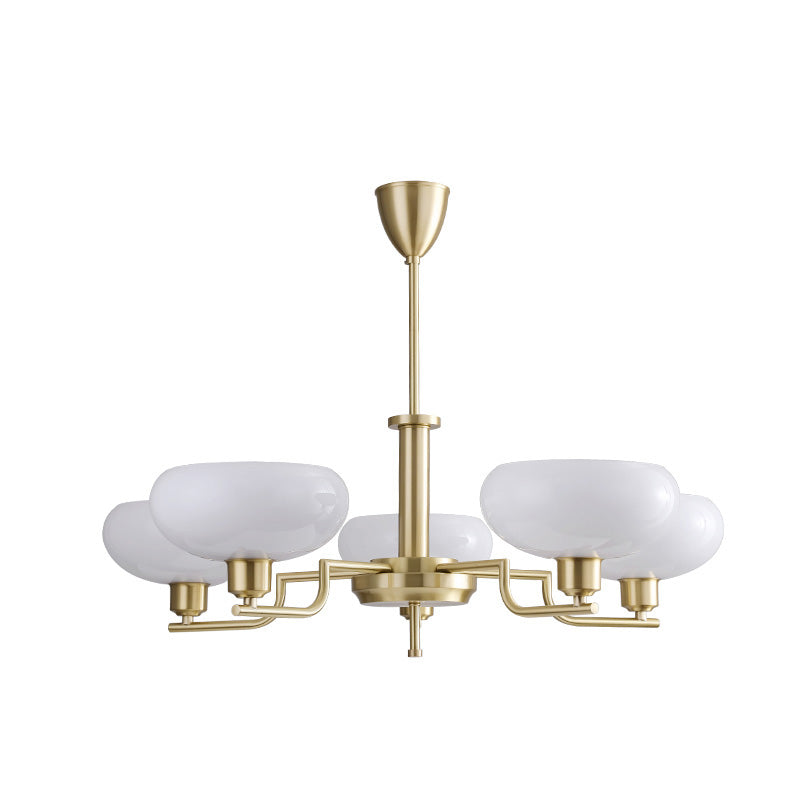Diff 1920s Milk Glass Chandelier-DF2301