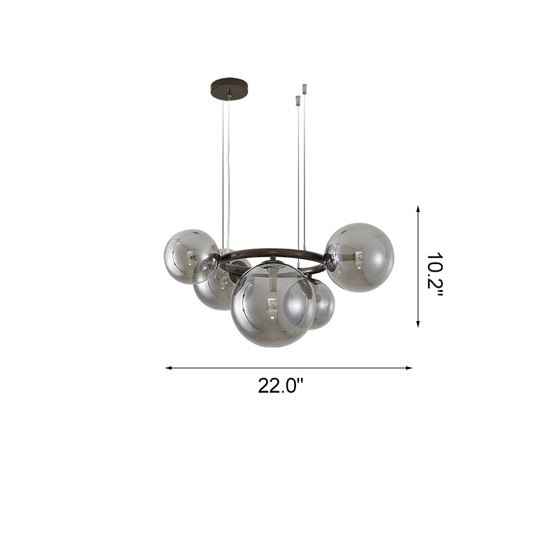 Diff Colored Glass Ball Chandelier-DF2253