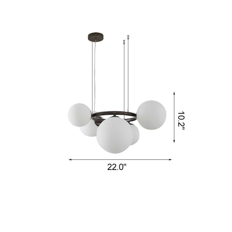 Diff Colored Glass Ball Chandelier-DF2253
