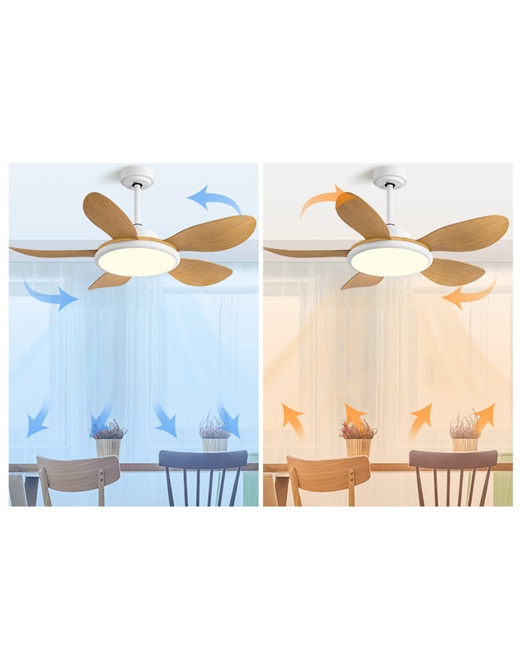 Diff 42" Wood Grain Ceiling Fan with Dimmable Light-DF5003