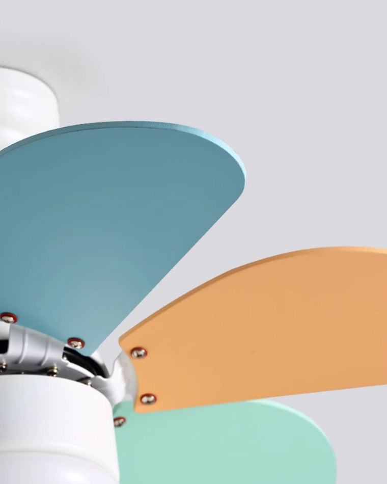 Diff 36" Macaron Children Wood Ceiling Fan with Light-DF5010