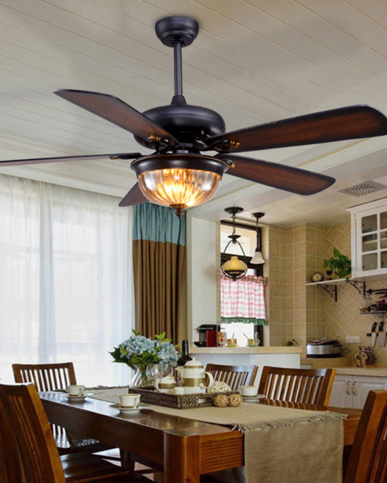 Diff 42"&52" Modern Farmhouse Wood Ceiling Fan with Light-DF5011