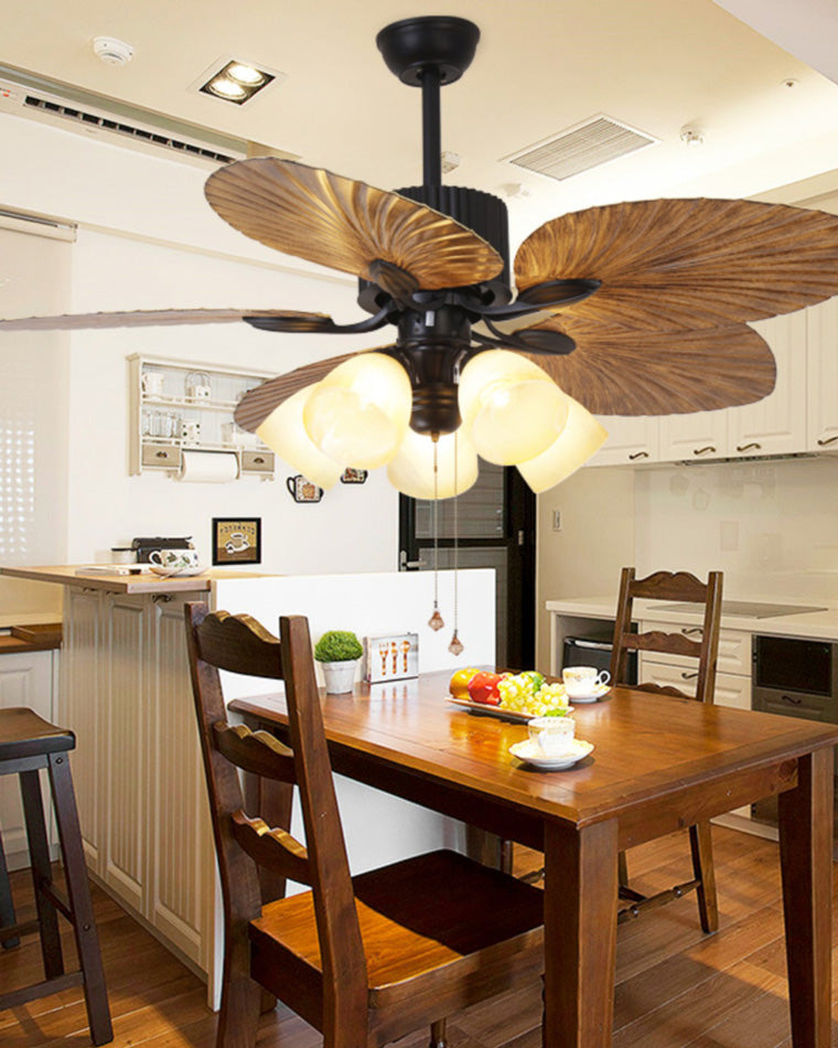 Diff 52" Tropical Leaf Ceiling Fan Chandelier-DF5012