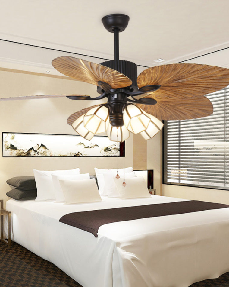 Diff 52" Tropical Leaf Ceiling Fan Chandelier-DF5012