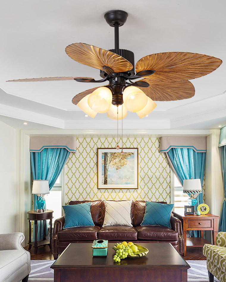 Diff 52" Tropical Leaf Ceiling Fan Chandelier-DF5012