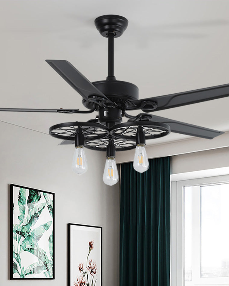 Diff 52" Industrial Ceiling Fan Chandelier-DF5023