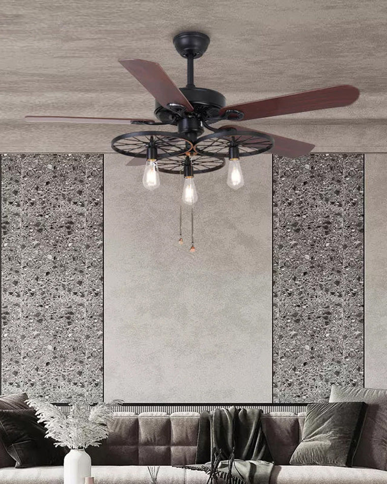 Diff 52" Industrial Ceiling Fan Chandelier-DF5023