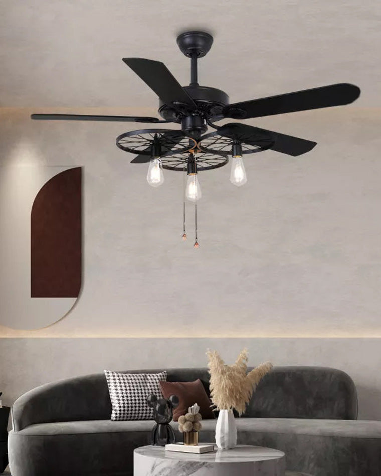 Diff 52" Industrial Ceiling Fan Chandelier-DF5023