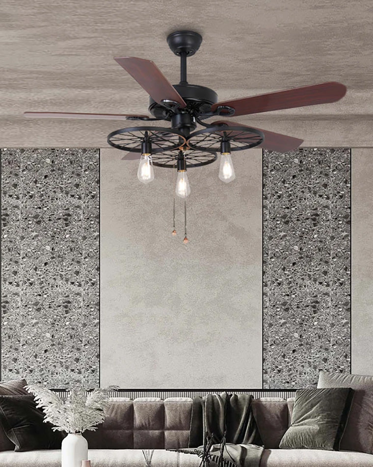 Diff 52" Industrial Ceiling Fan Chandelier-DF5023