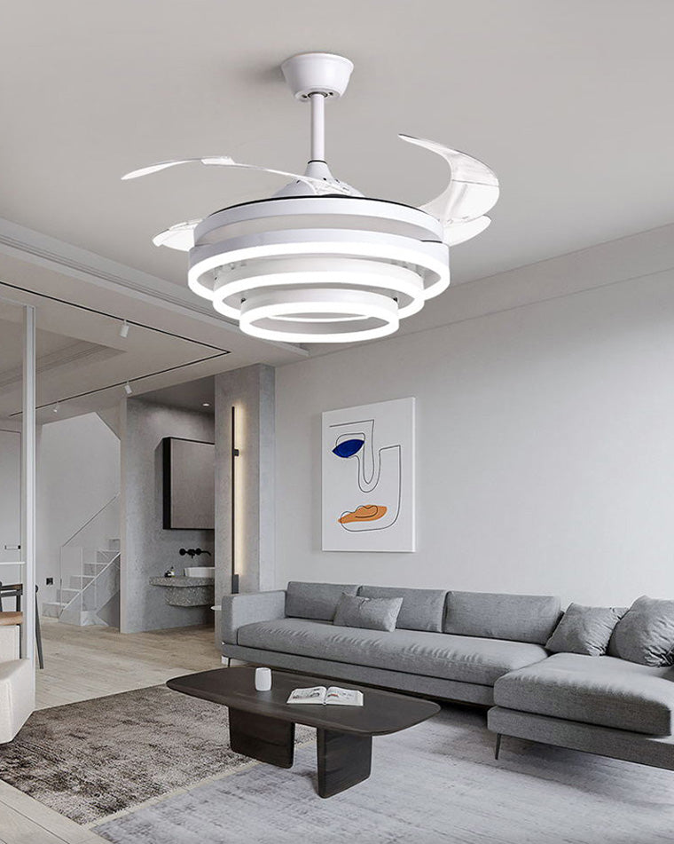 Diff 42" Hugger Ceiling Fan Chandelier with Remote-DF5028