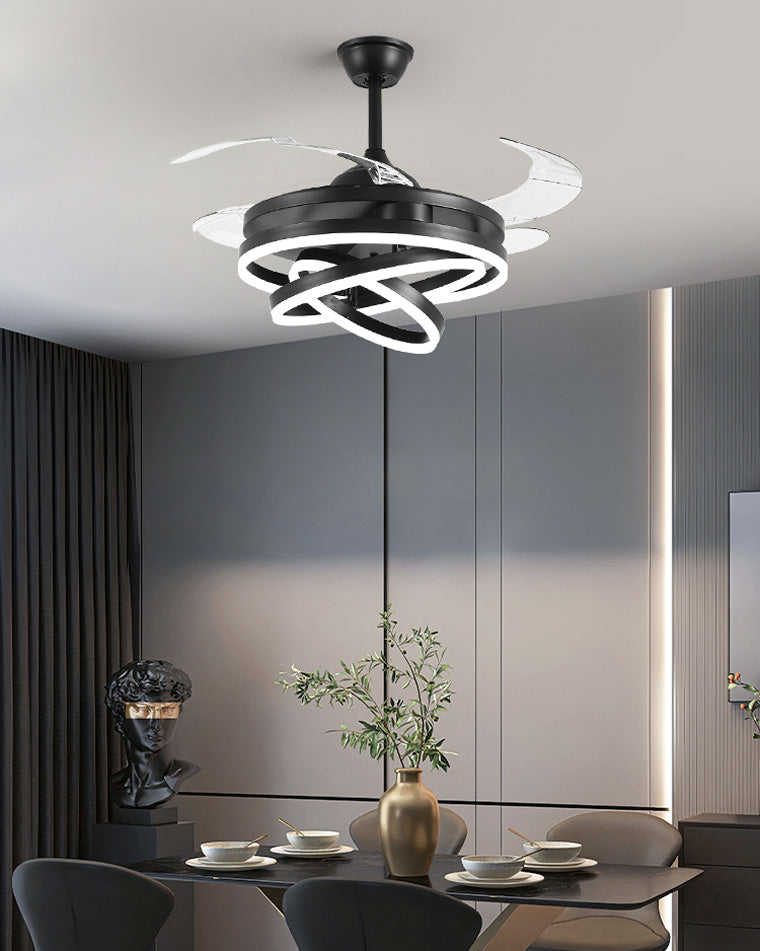 Diff 42" Hugger Ceiling Fan Chandelier with Remote-DF5028
