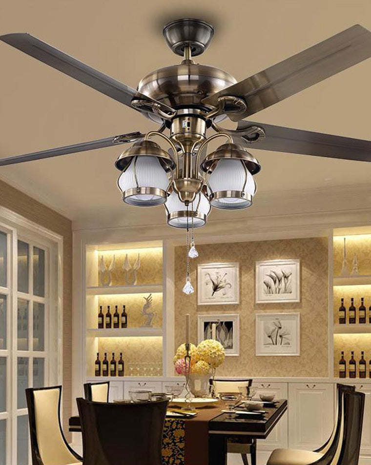 Diff 52" Vintage Reversible Slimline Ceiling Fan Chandelier-DF5031