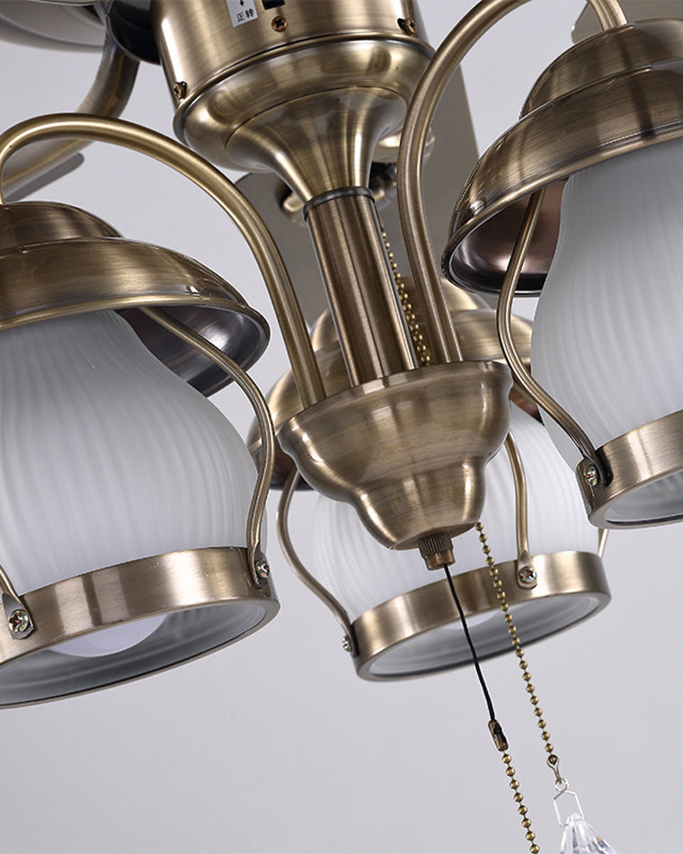 Diff 52" Vintage Reversible Slimline Ceiling Fan Chandelier-DF5031