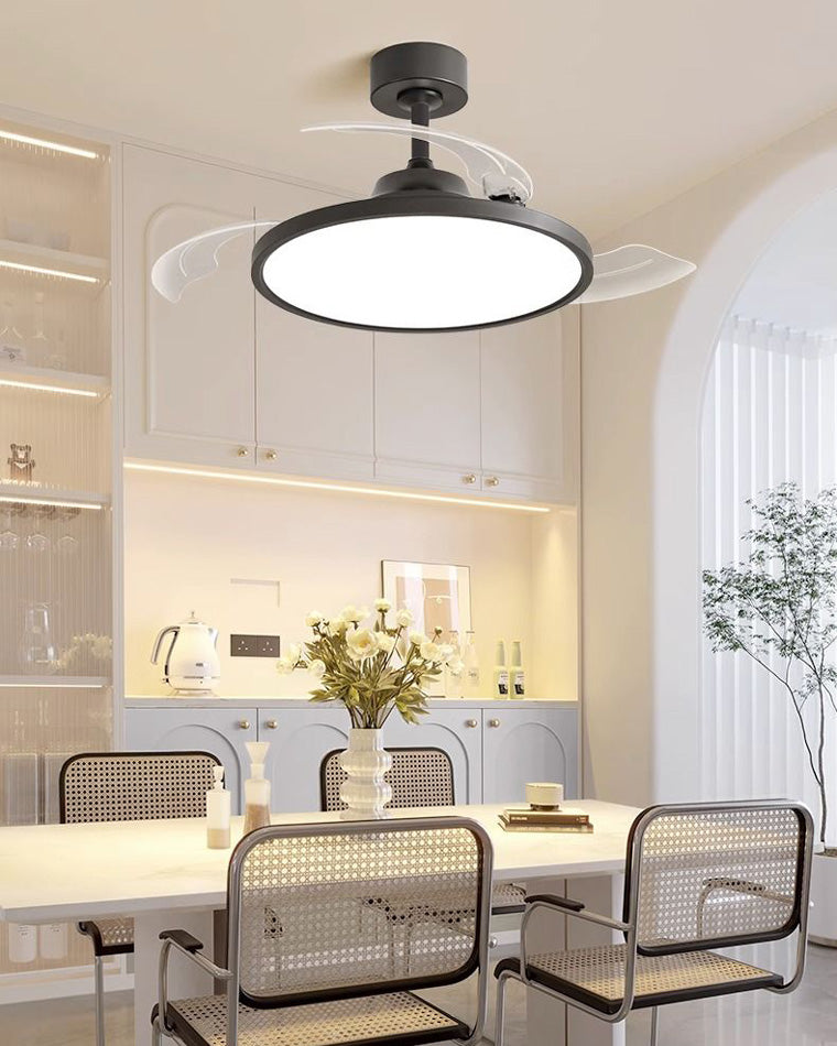 Diff 42" Hugger Ceiling Fan Lamp with Dimmable Light-DF5035