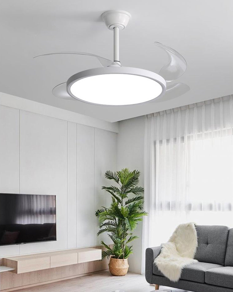Diff 42" Hugger Ceiling Fan Lamp with Dimmable Light-DF5035