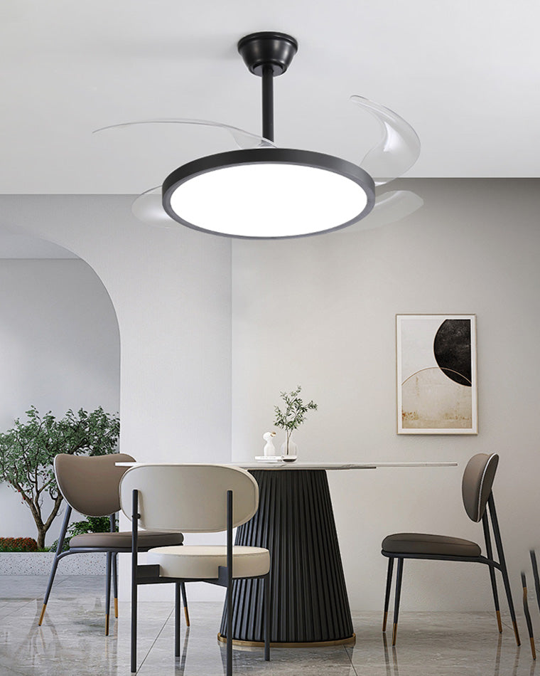 Diff 42" Hugger Ceiling Fan Lamp with Dimmable Light-DF5035
