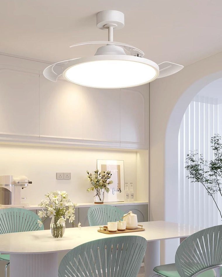 Diff 42" Hugger Ceiling Fan Lamp with Dimmable Light-DF5035