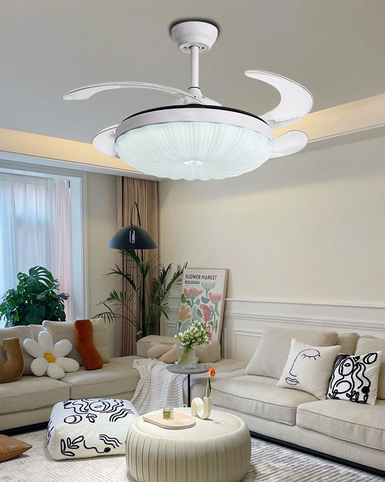 Diff Remote Hugger Ceiling Fan with Dimmable Light-DF5037