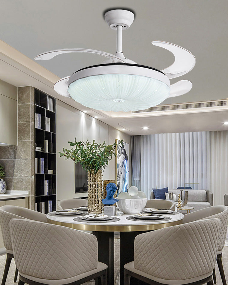Diff Remote Hugger Ceiling Fan with Dimmable Light-DF5037