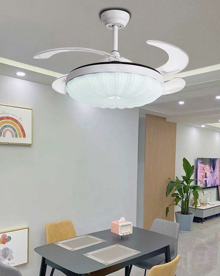 Diff Remote Hugger Ceiling Fan with Dimmable Light-DF5037