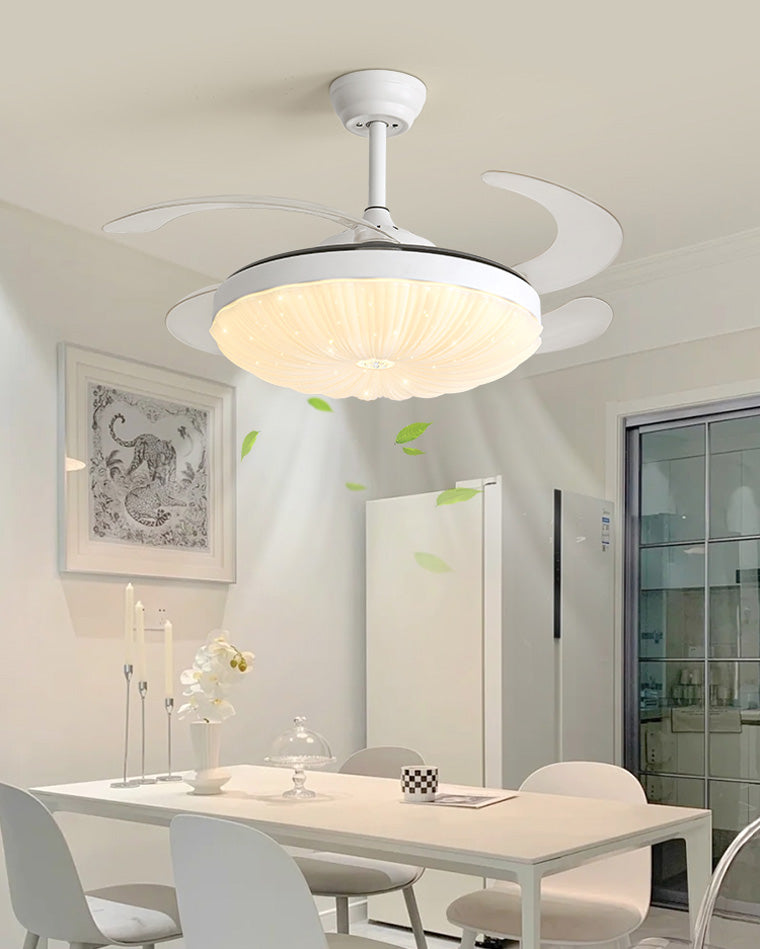 Diff Remote Hugger Ceiling Fan with Dimmable Light-DF5037