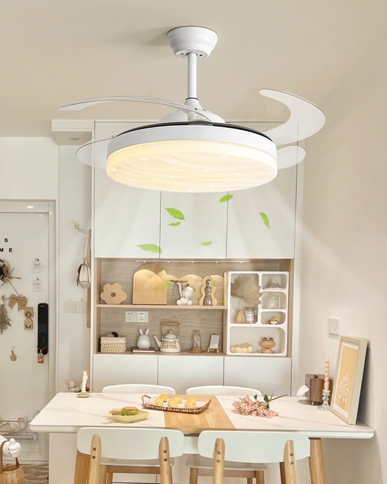 Diff Remote Hugger Ceiling Fan with Dimmable Light-DF5037